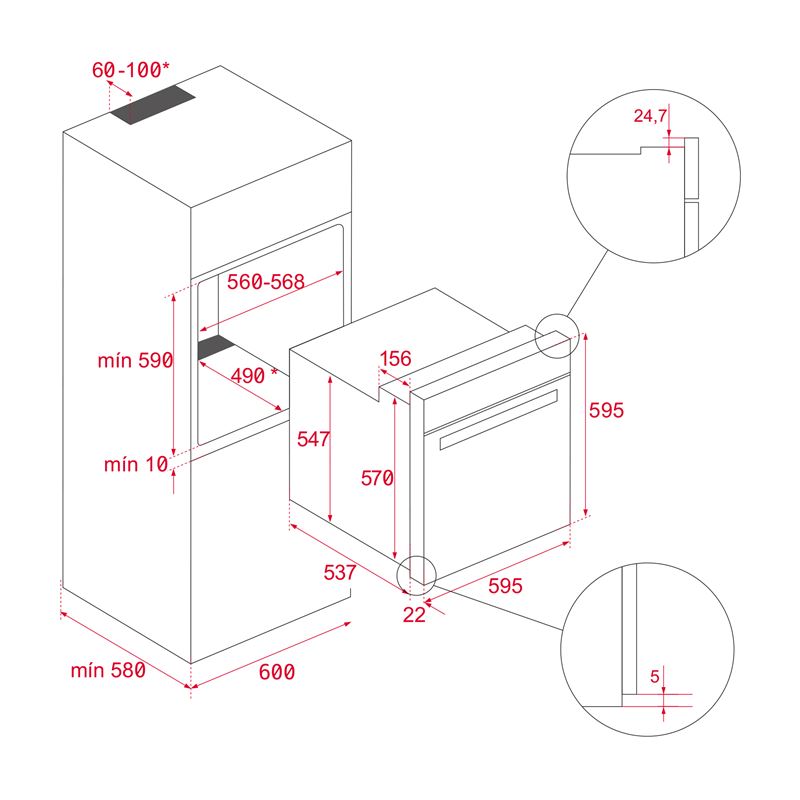 Teka HLB 8510 P Pizza Taşlı Ankastre Fırın